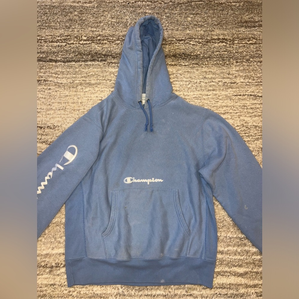 Champion Blue Sweatshirt Pullover with Logo